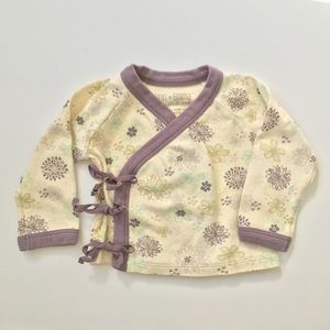 Finn + Emma baby girl floral kimono shirt, 9 - 12 mo.